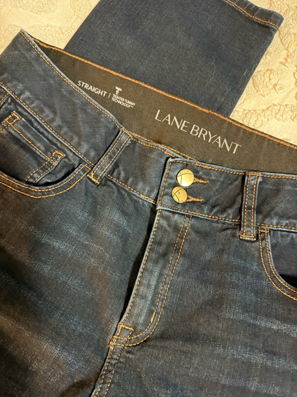 Lane Bryant Dark Blue Slim Fit Jeans - Size 14L                #505 - Picture 4 of 8